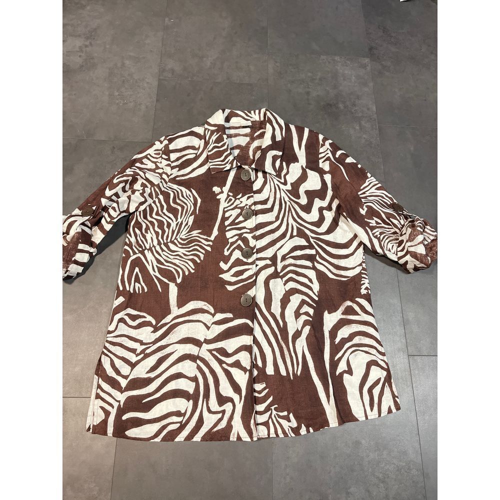 Jones New York Zebra Print Button-Up Shirt - Bold Safari Style B71